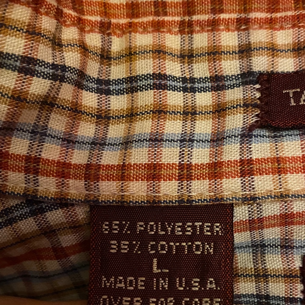 Levi's Men's Checkered Button Down Shirt - Brown and White - Picture 3 of 7
